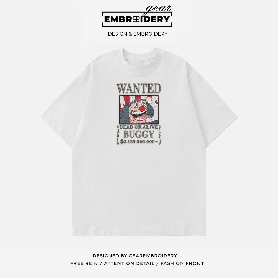 Buggy poster One Piece Embroidered Design Personalized Embroidered T Shirt Sweatshirt Hoodie Clothing OP0032