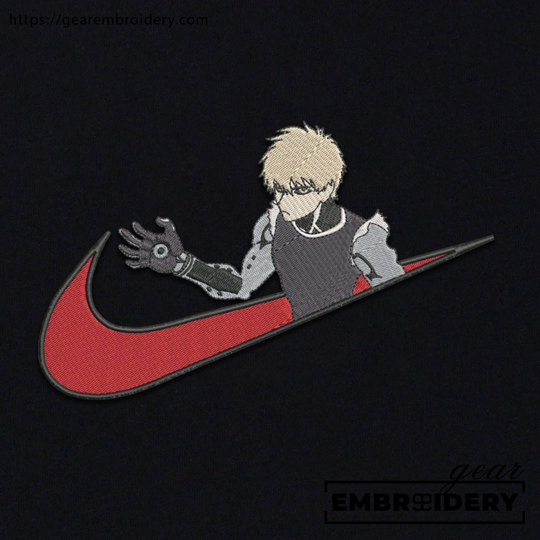 Genos swoosh nike One Punch Man Anime Embroidered Design Personalized Embroidered T Shirt Sweatshirt Hoodie Clothing OPM003