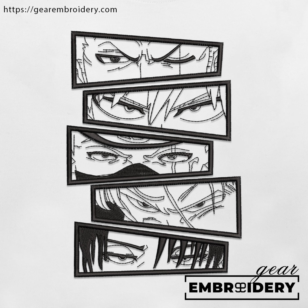 Anime eyes Anime Embroidered Design Personalized Embroidered T Shirt Sweatshirt Hoodie Clothing OT003