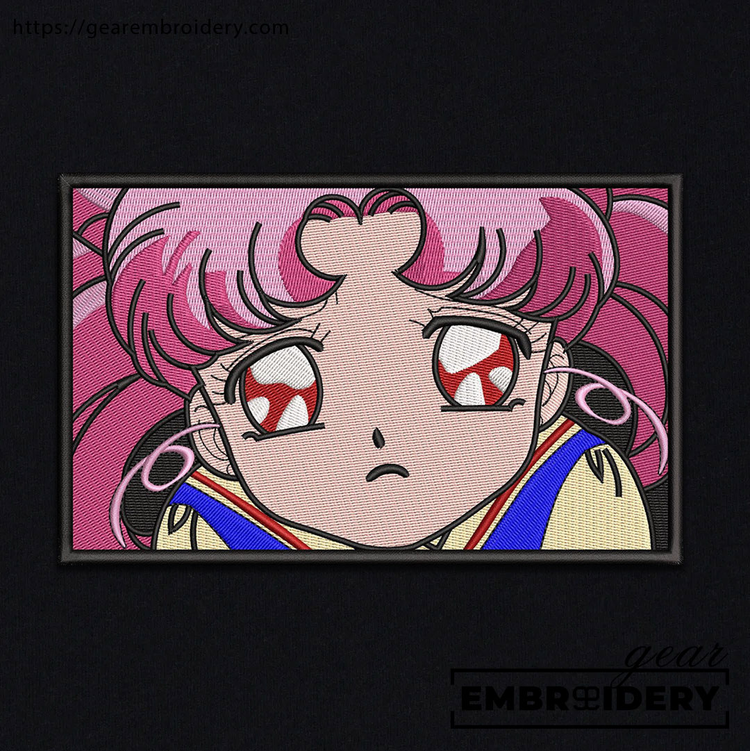 Chibiusa face sailor moon Anime Embroidered Design Personalized Embroidered T Shirt Sweatshirt Hoodie Clothing OT009
