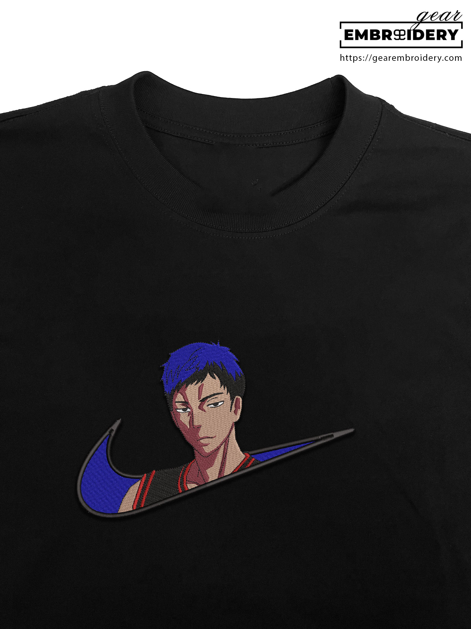 Daiki swoosh kuroko s basketball nike Anime Embroidered Design Personalized Embroidered T Shirt Sweatshirt Hoodie Clothing OT010