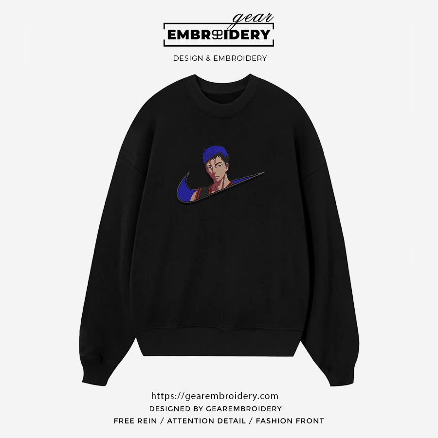 Daiki swoosh kuroko s basketball nike Anime Embroidered Design Personalized Embroidered T Shirt Sweatshirt Hoodie Clothing OT010