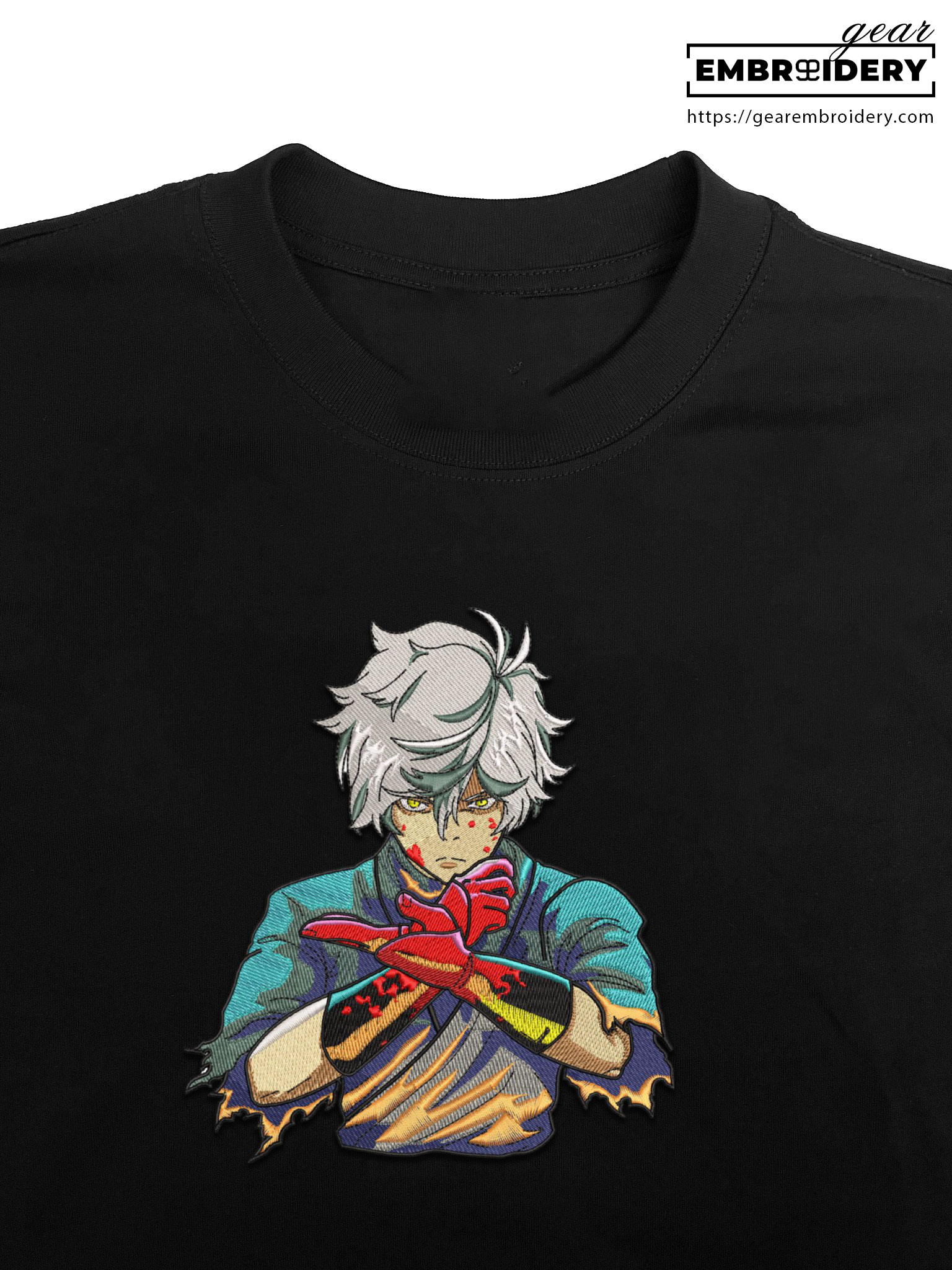 Gabimaru hell s paradise Anime Embroidered Design Personalized Embroidered T Shirt Sweatshirt Hoodie Clothing OT012