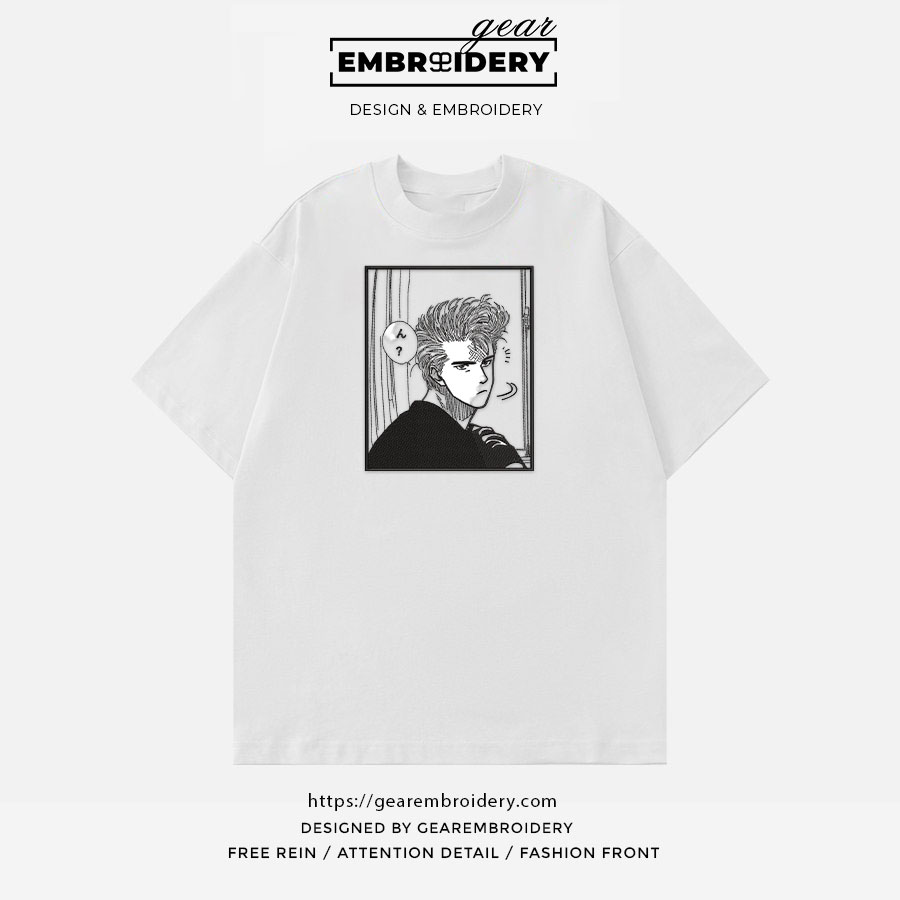 Hanamichi slam dunk Anime Embroidered Design Personalized Embroidered T Shirt Sweatshirt Hoodie Clothing OT015