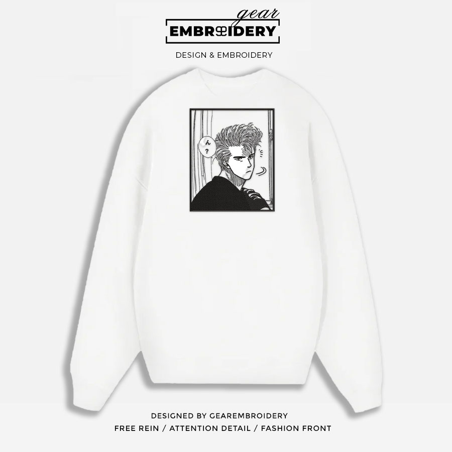 Hanamichi slam dunk Anime Embroidered Design Personalized Embroidered T Shirt Sweatshirt Hoodie Clothing OT015