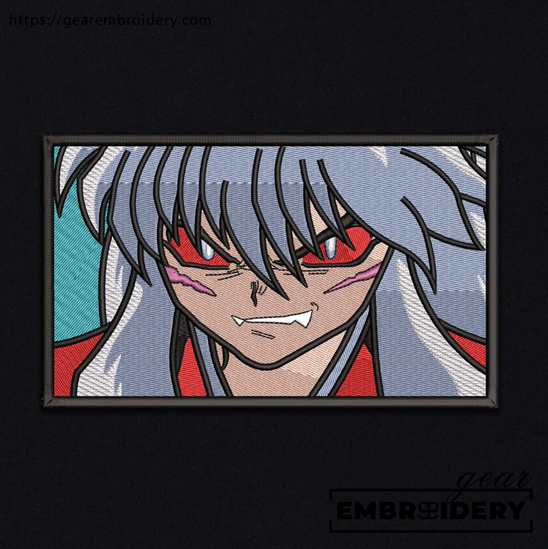 Inuyasha demon inuyasha Anime Embroidered Design Personalized Embroidered T Shirt Sweatshirt Hoodie Clothing OT019