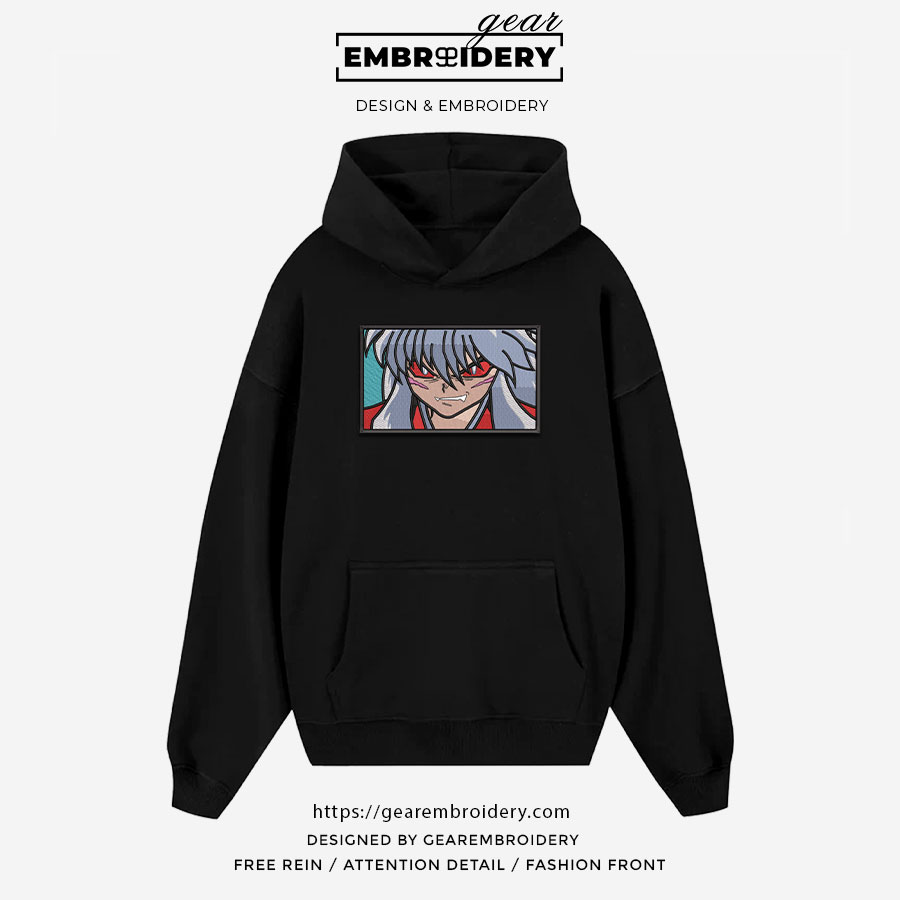 Inuyasha demon inuyasha Anime Embroidered Design Personalized Embroidered T Shirt Sweatshirt Hoodie Clothing OT019