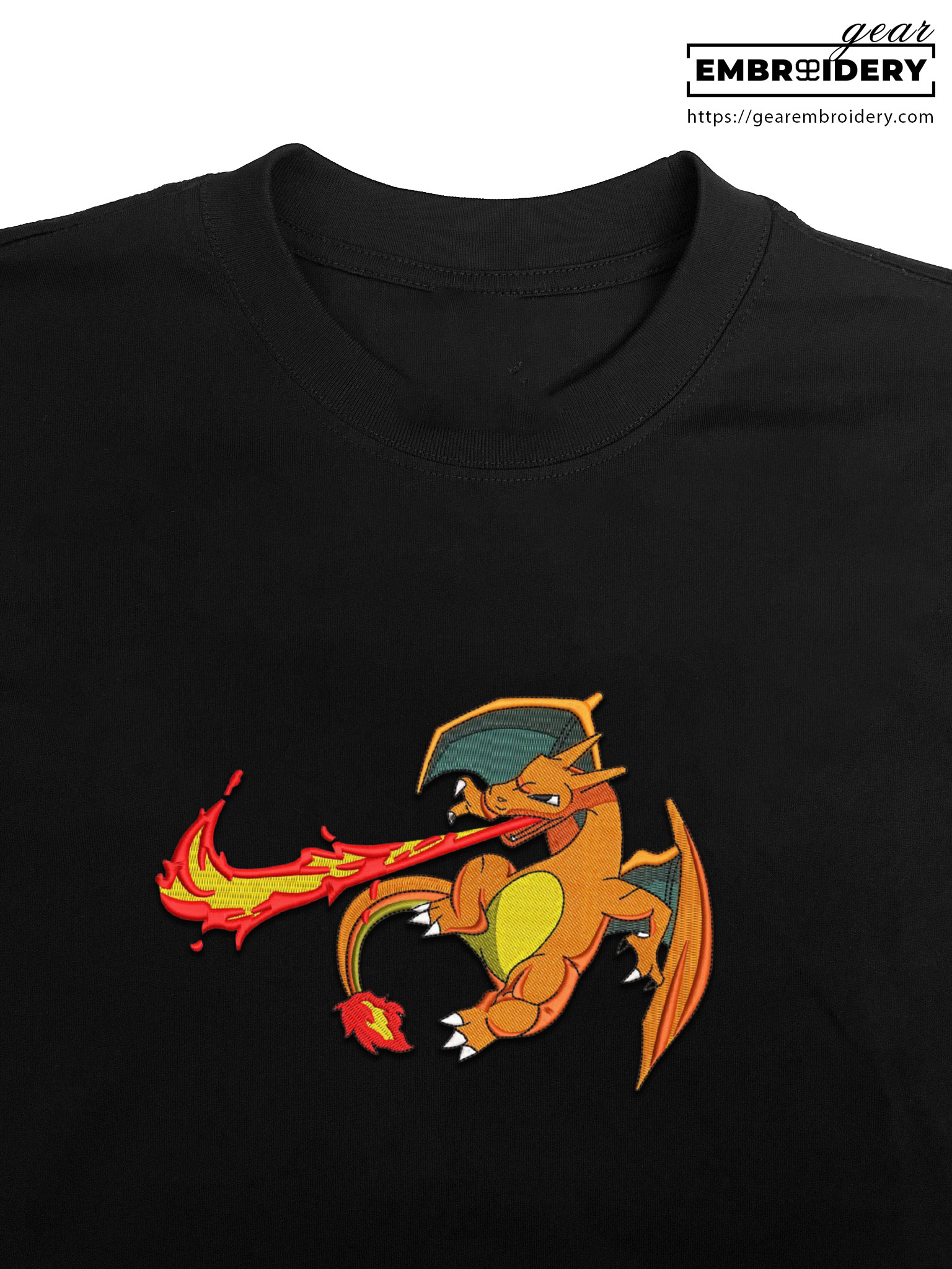 Charizard swoosh nike Pokemon Anime Embroidered Design Personalized Embroidered T Shirt Sweatshirt Hoodie Clothing PKM012
