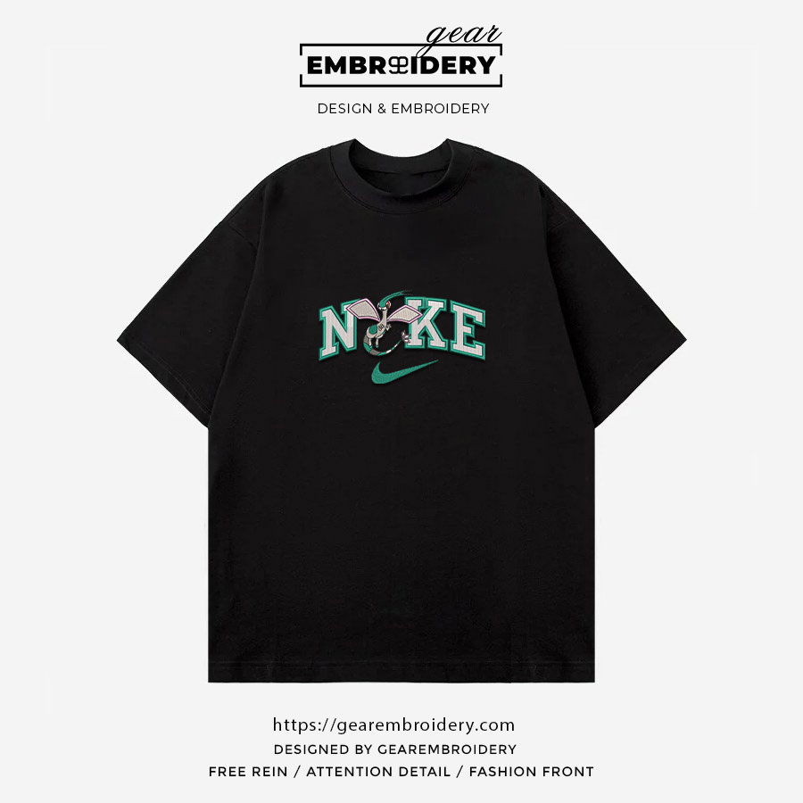 Flygon nike Pokemon Anime Embroidered Design Personalized Embroidered T Shirt Sweatshirt Hoodie Clothing PKM019