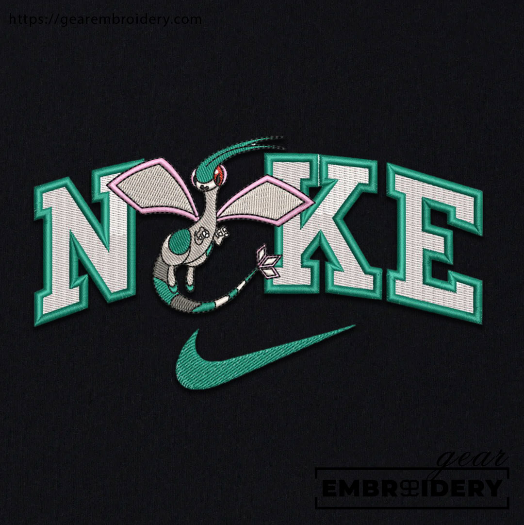 Flygon nike Pokemon Anime Embroidered Design Personalized Embroidered T Shirt Sweatshirt Hoodie Clothing PKM019