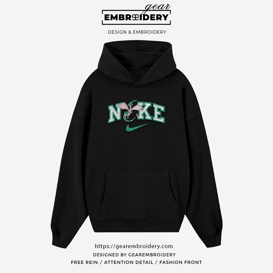 Flygon nike Pokemon Anime Embroidered Design Personalized Embroidered T Shirt Sweatshirt Hoodie Clothing PKM019