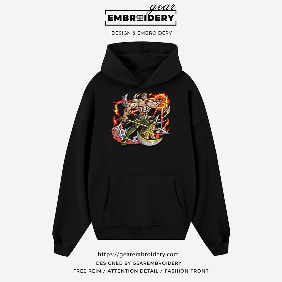 Escanor Seven Deadly Sins Anime Embroidered Design Personalized Embroidered T Shirt Sweatshirt Hoodie Clothing SDS004