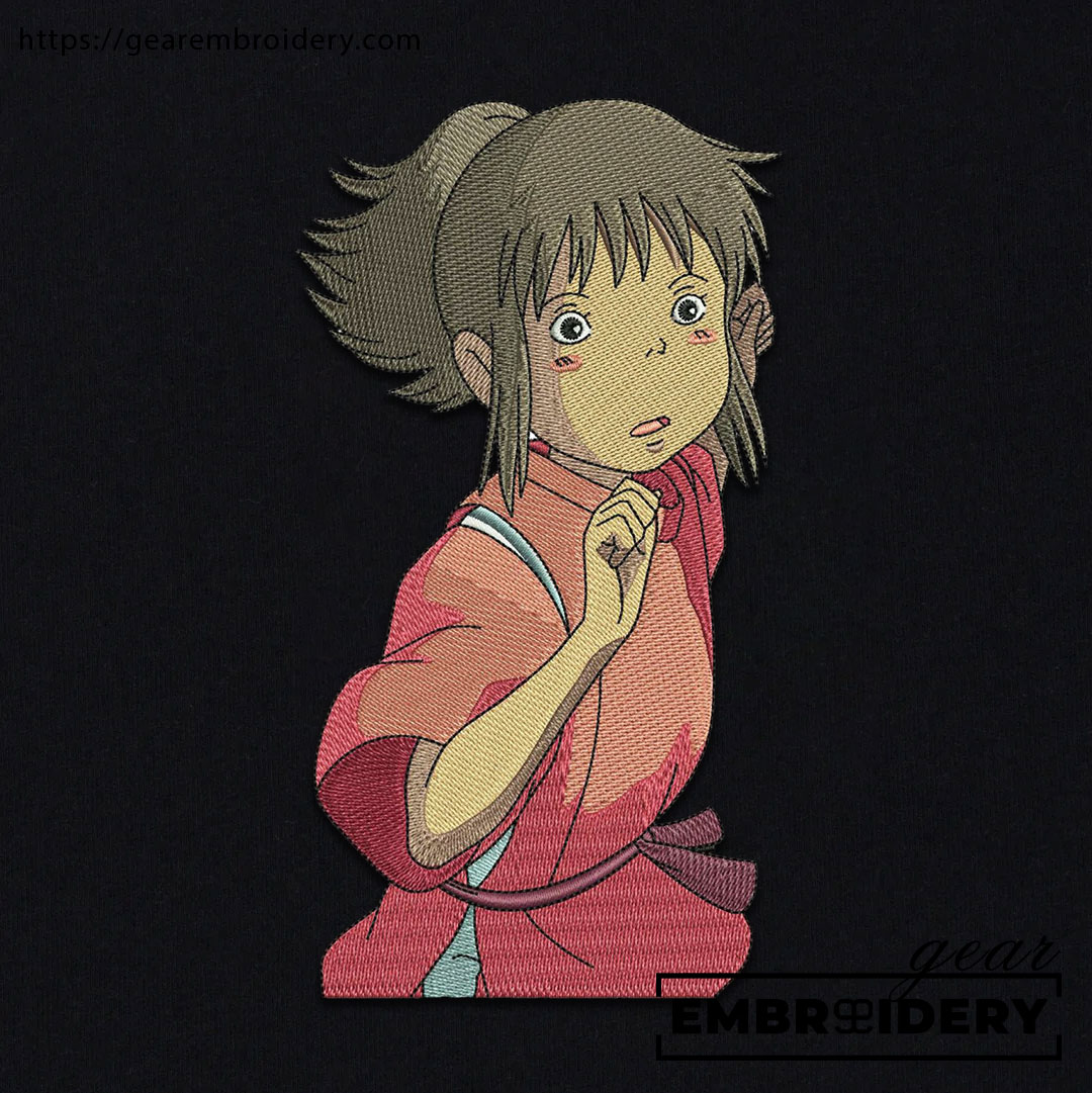 Chihiro Spirited Away Anime Embroidered Design Personalized Embroidered T Shirt Sweatshirt Hoodie Clothing SA005