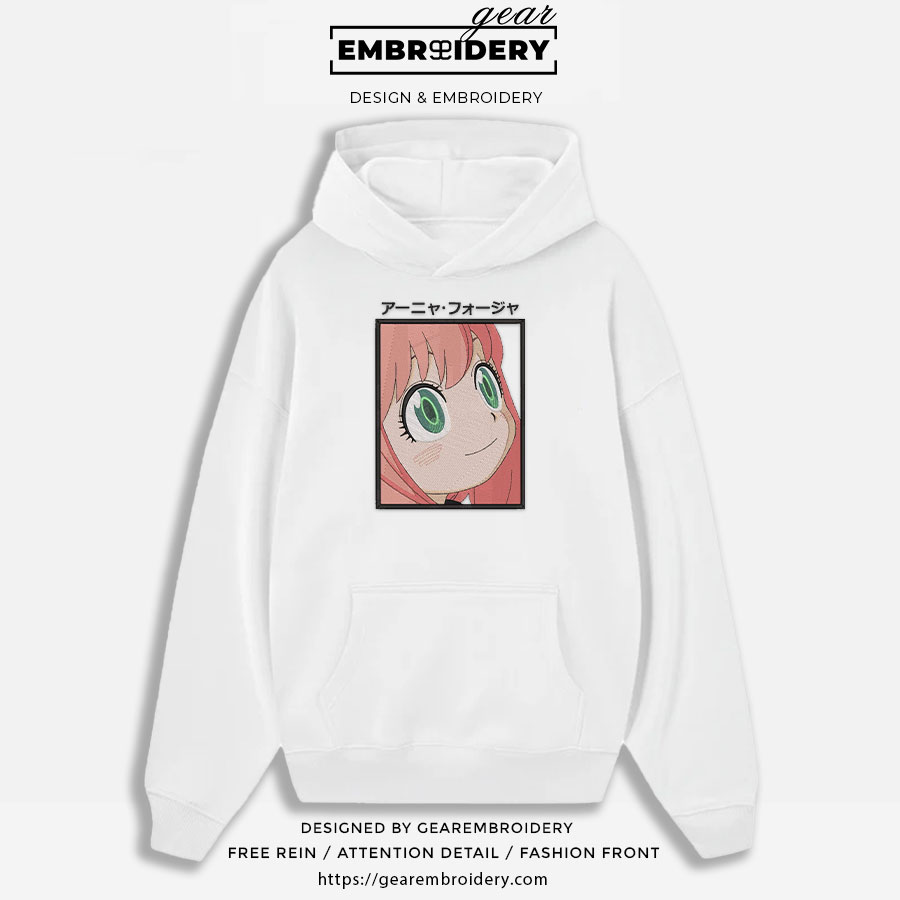 Anya Spy x Family Anime Embroidered Design Personalized Embroidered T Shirt Sweatshirt Hoodie Clothing SF002