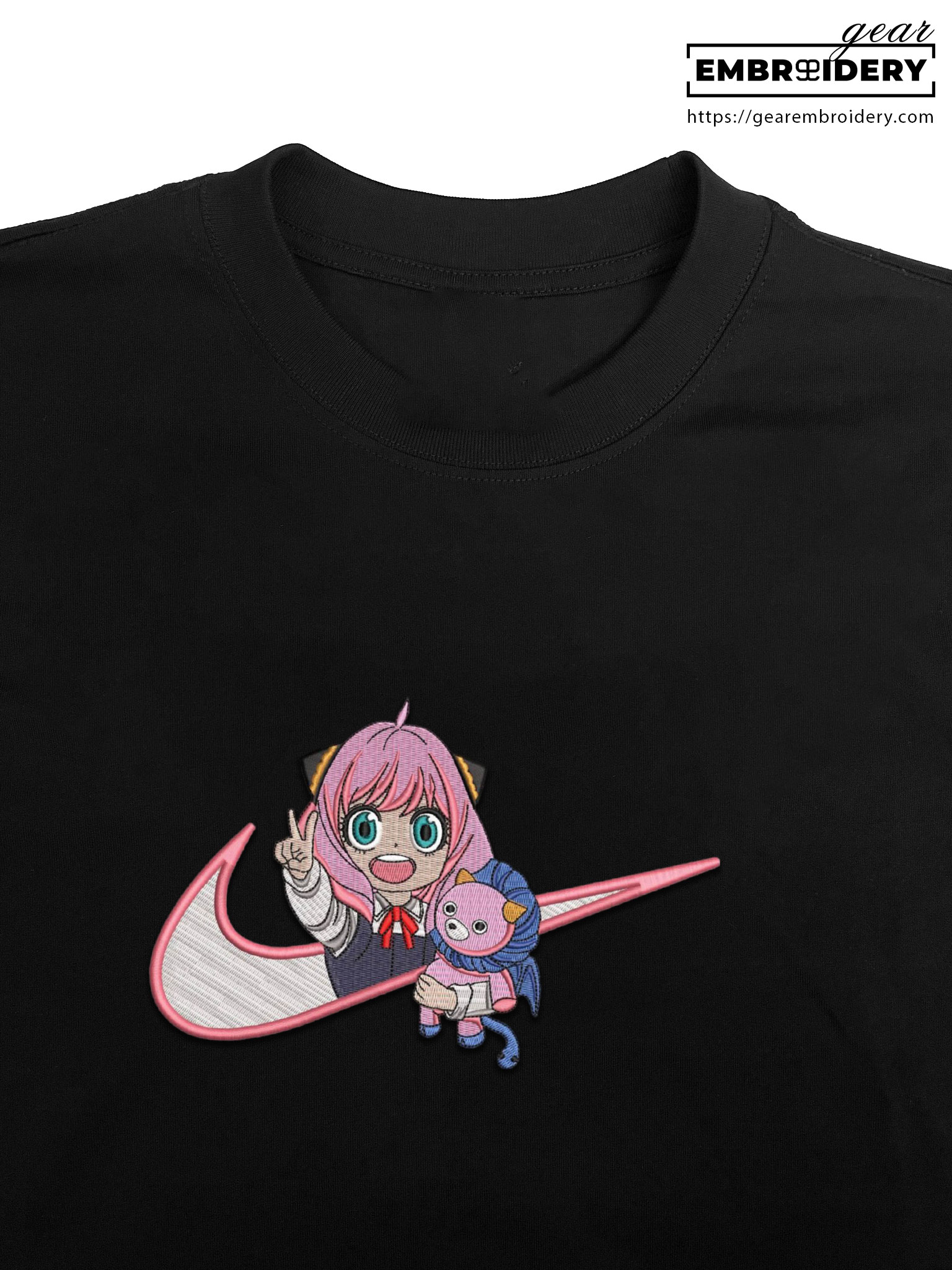 Anya swoosh nike Spy x Family Anime Embroidered Design Personalized Embroidered T Shirt Sweatshirt Hoodie Clothing SF008