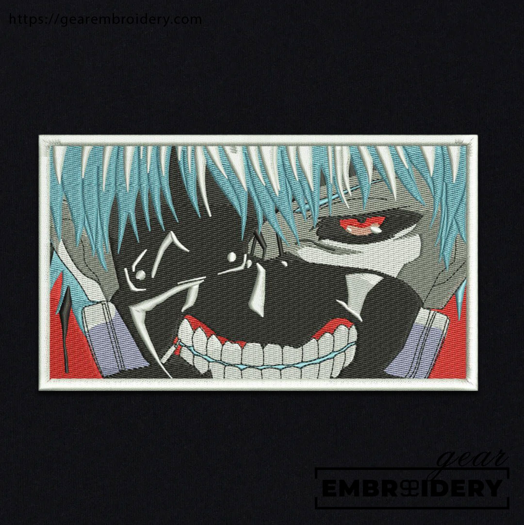 Kaneki eyes Tokyo Ghoul Anime Embroidered Design Personalized Embroidered T Shirt Sweatshirt Hoodie Clothing TG003