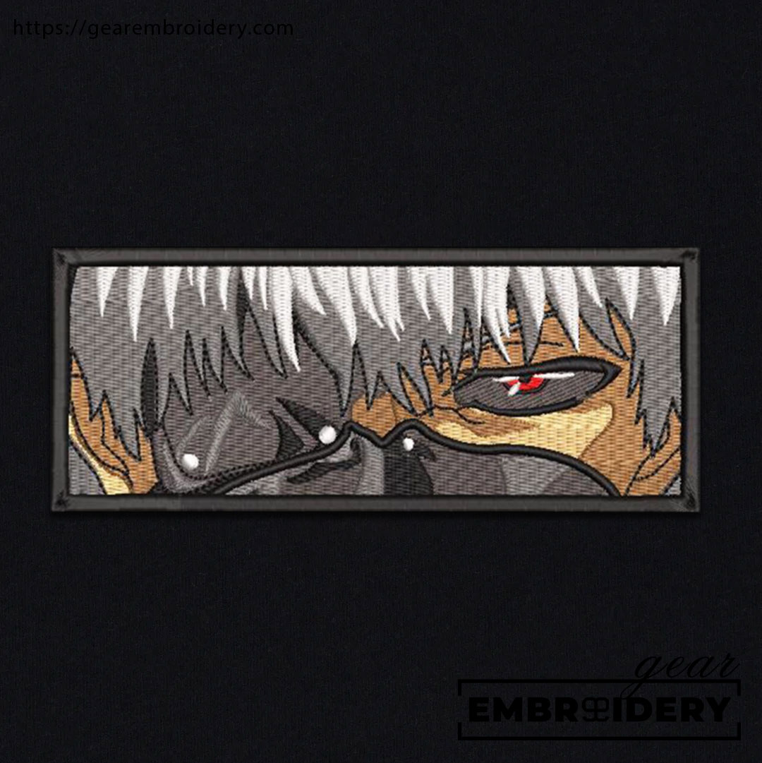 Kaneki eyes Tokyo Ghoul Anime Embroidered Design Personalized Embroidered T Shirt Sweatshirt Hoodie Clothing TG004