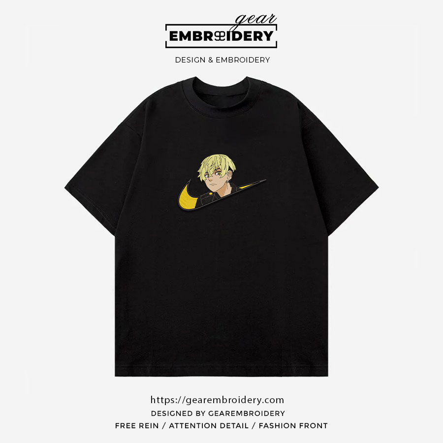 Chifuyu swoosh nike Tokyo Revengersl Anime Embroidered Design Personalized Embroidered T Shirt Sweatshirt Hoodie Clothing TR004
