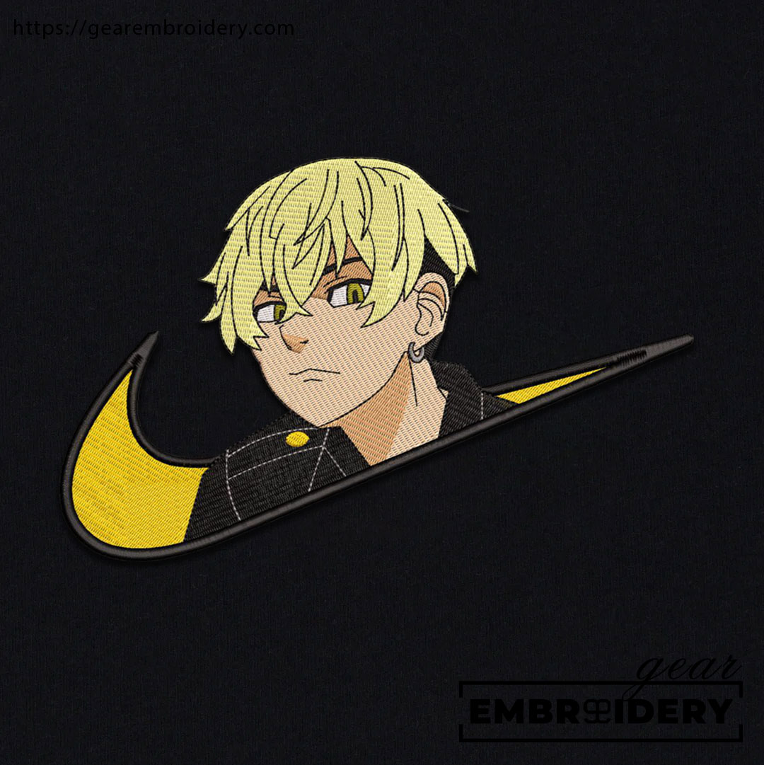 Chifuyu swoosh nike Tokyo Revengersl Anime Embroidered Design Personalized Embroidered T Shirt Sweatshirt Hoodie Clothing TR004