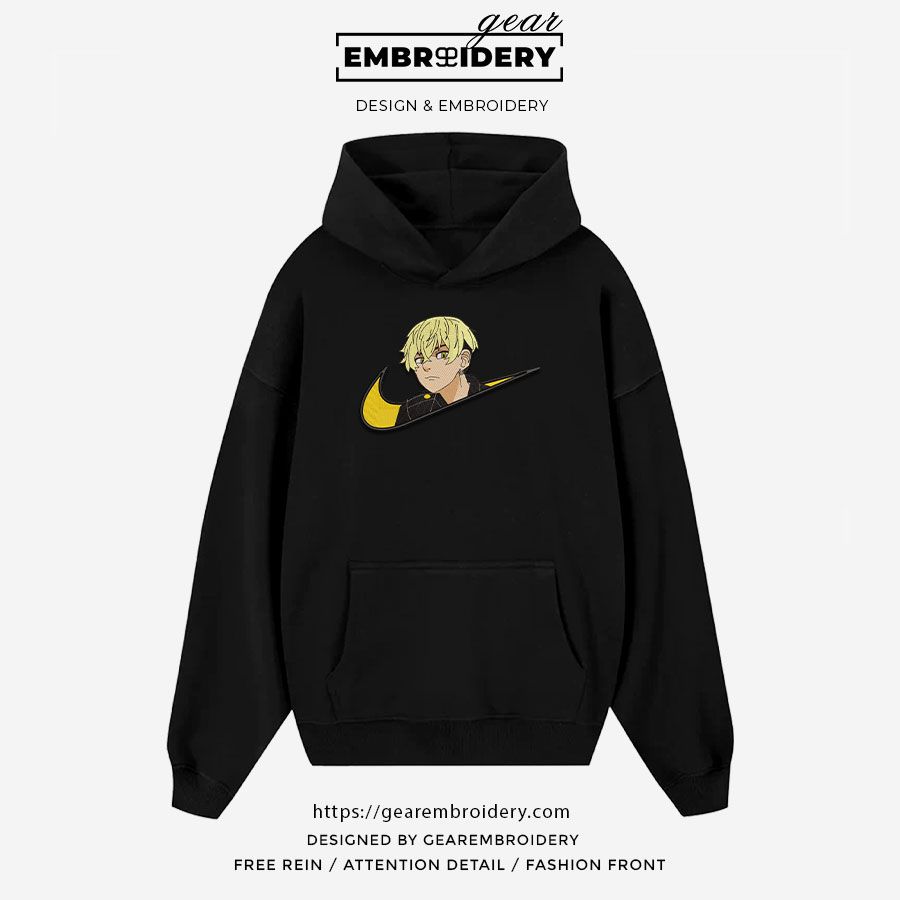 Chifuyu swoosh nike Tokyo Revengersl Anime Embroidered Design Personalized Embroidered T Shirt Sweatshirt Hoodie Clothing TR004