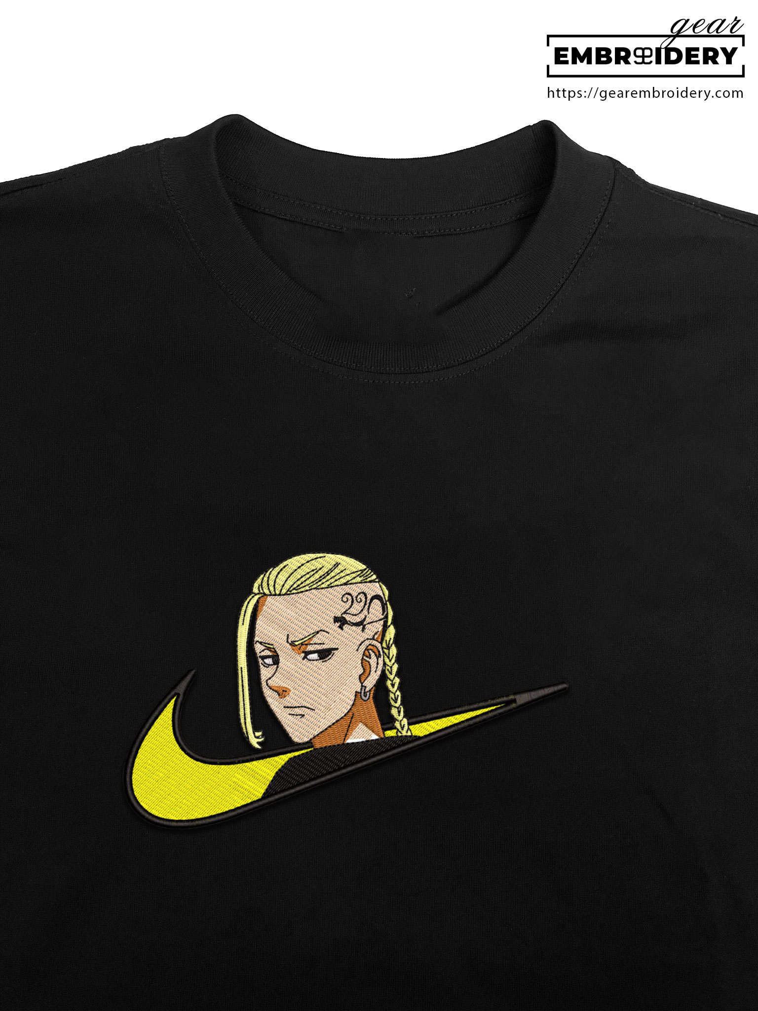 Draken swoosh nike Tokyo Revengersl Anime Embroidered Design Personalized Embroidered T Shirt Sweatshirt Hoodie Clothing TR007