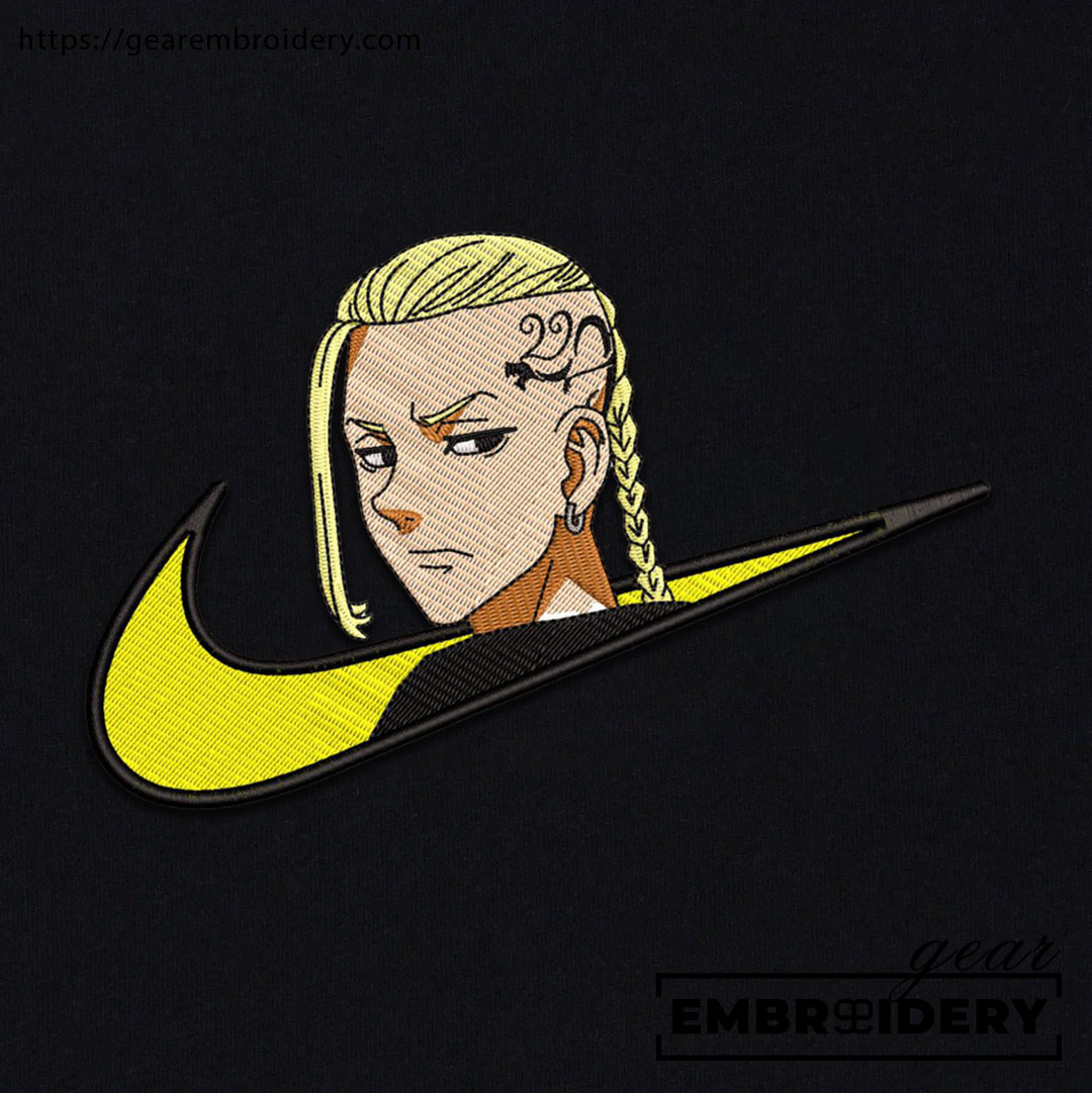 Draken swoosh nike Tokyo Revengersl Anime Embroidered Design Personalized Embroidered T Shirt Sweatshirt Hoodie Clothing TR007