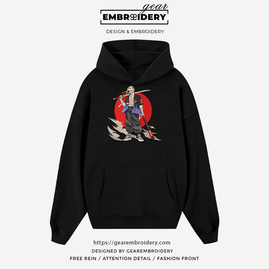 Draken Tokyo Revengersl Anime Embroidered Design Personalized Embroidered T Shirt Sweatshirt Hoodie Clothing TR005
