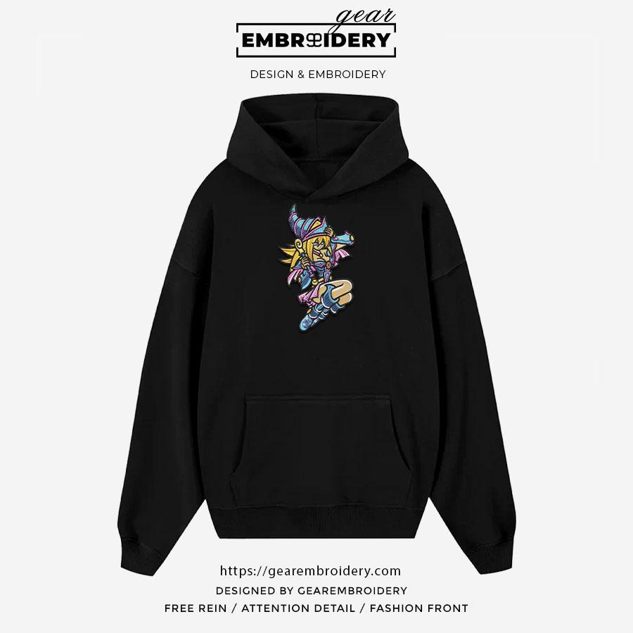 Dark lady mage Yu Gi Oh Anime Embroidered Design Personalized Embroidered T Shirt Sweatshirt Hoodie Clothing YG001