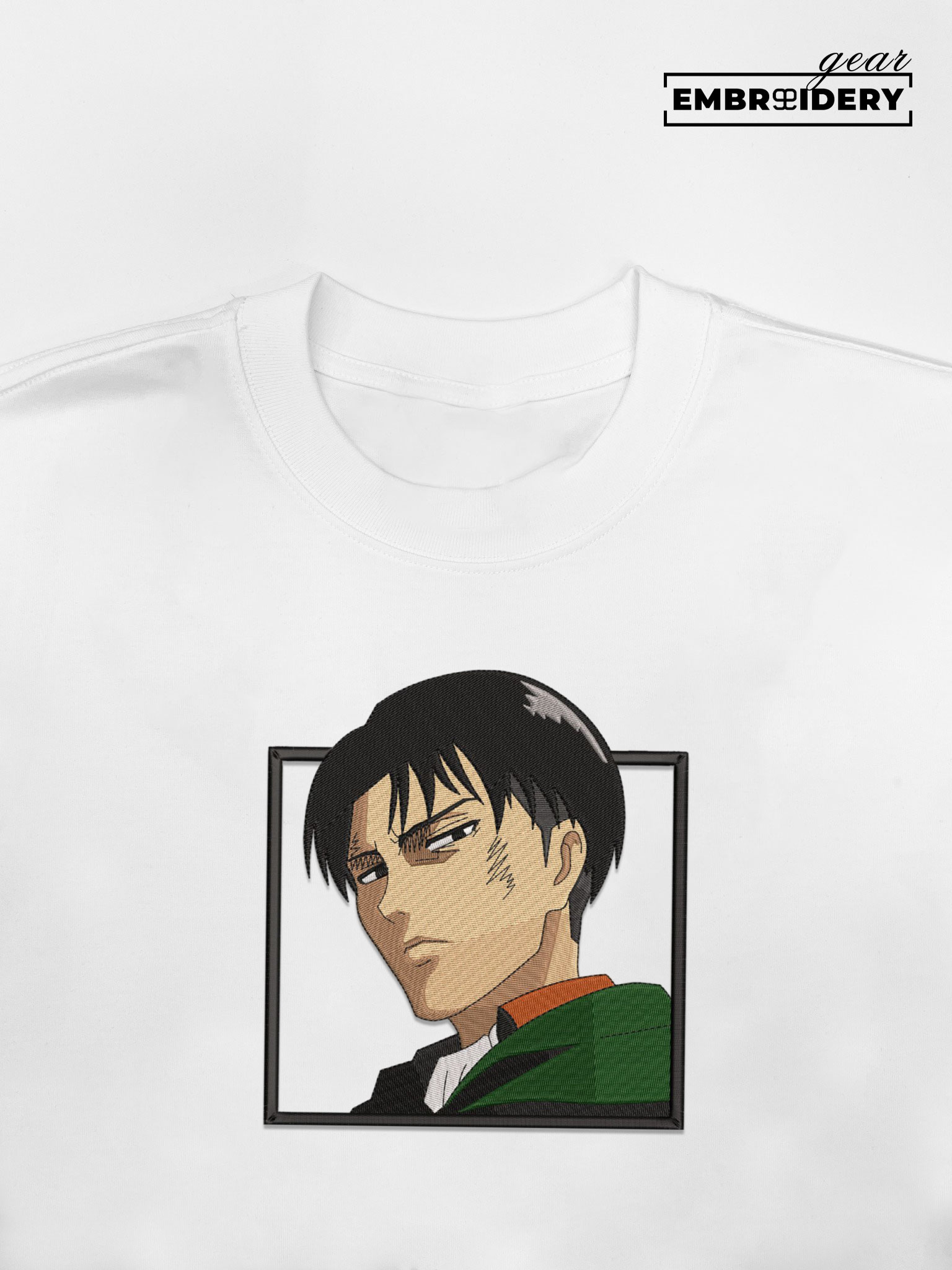 Levi ackerman Attack On Titan Anime Embroidered Design Personalized Embroidered T Shirt Sweatshirt Hoodie Clothing ATT038