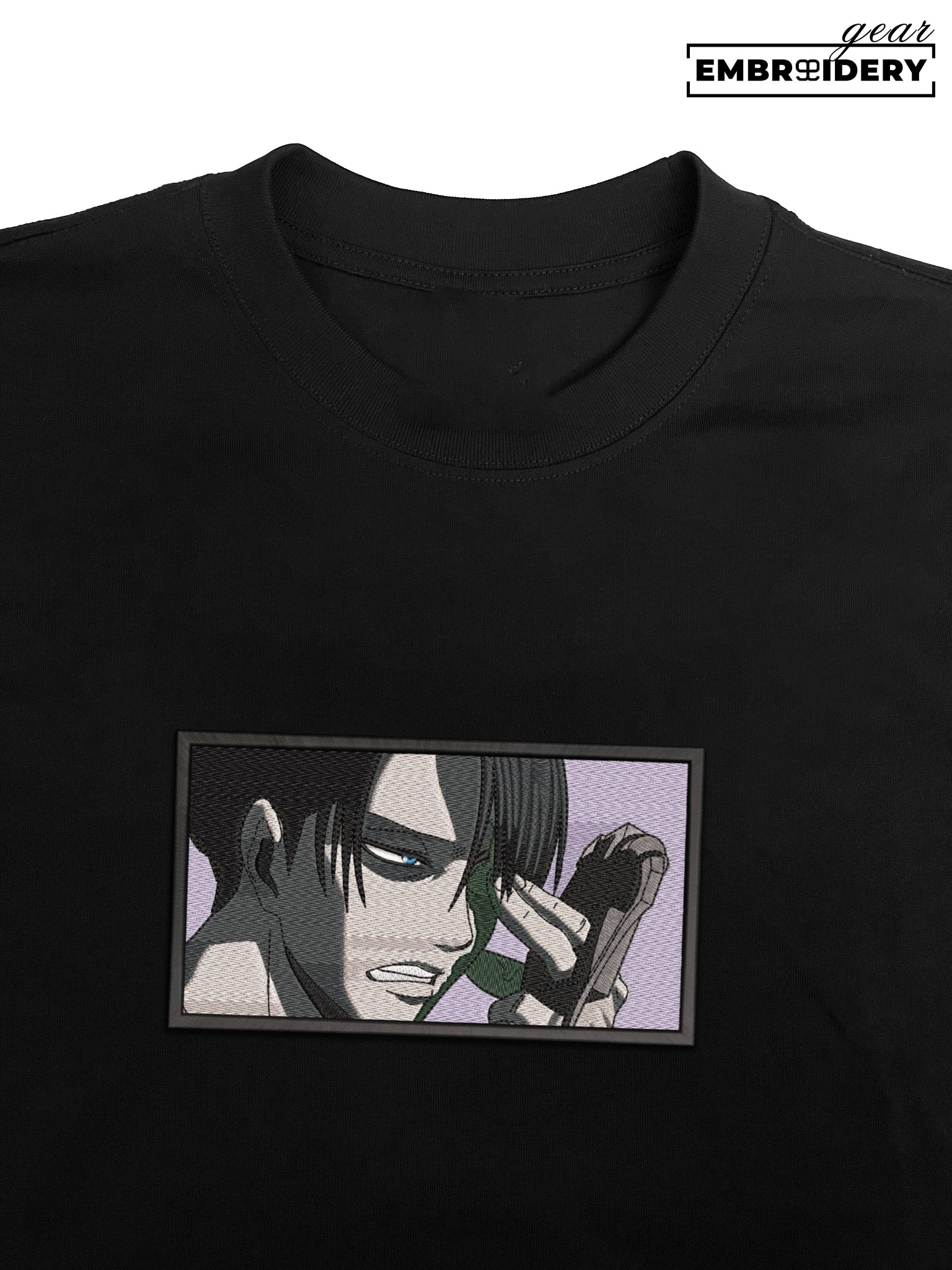 Levi ackerman Attack On Titan Anime Embroidered Design Personalized Embroidered T Shirt Sweatshirt Hoodie Clothing ATT039