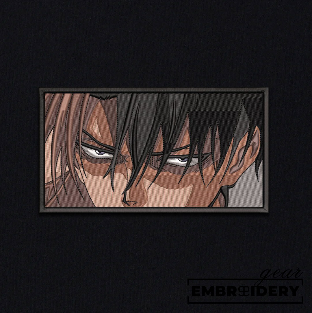 Levi eyes Attack On Titan Anime Embroidered Design Personalized Embroidered T Shirt Sweatshirt Hoodie Clothing ATT047