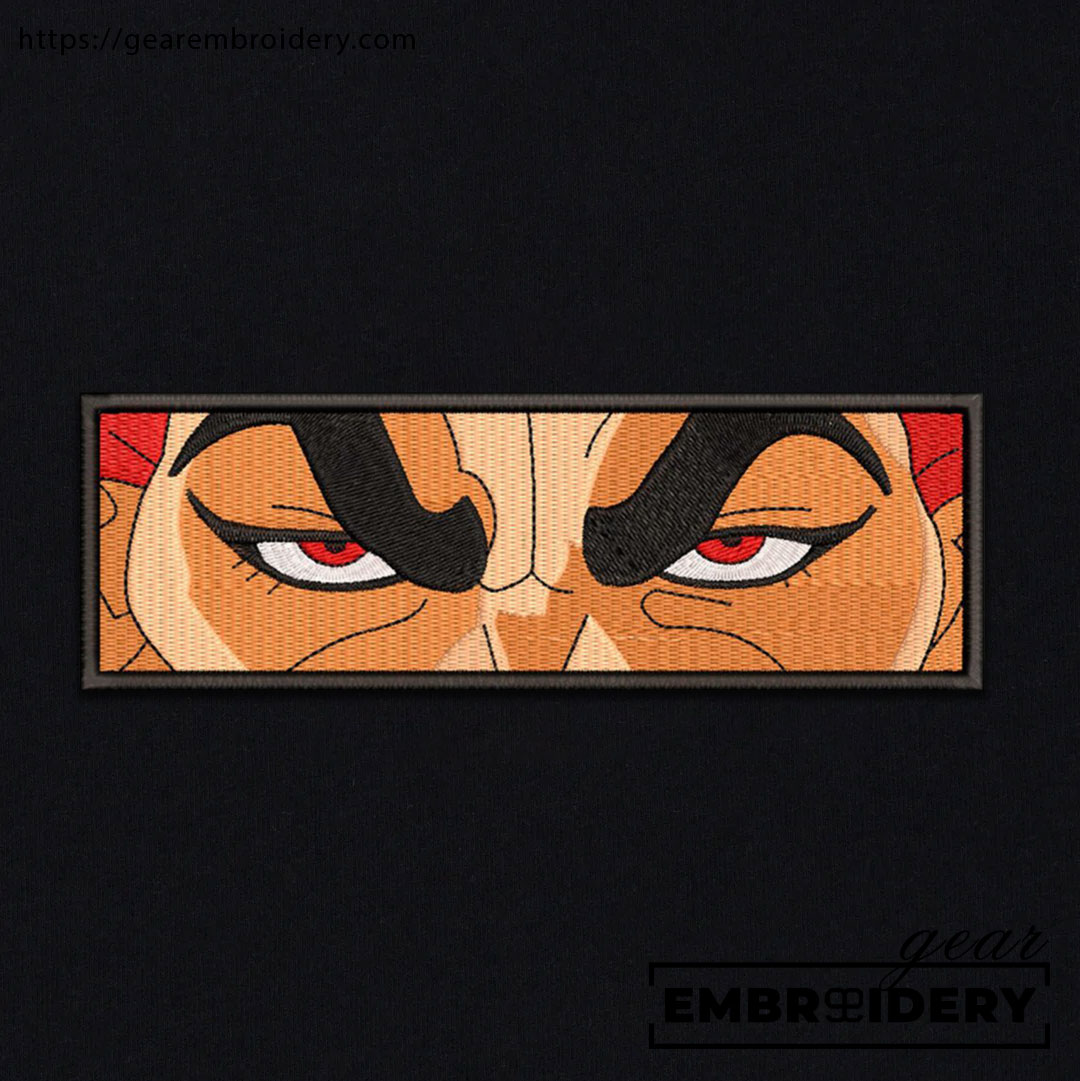 Yujiro eyes Baki Anime Embroidered Design Personalized Embroidered T Shirt Sweatshirt Hoodie Clothing BK019