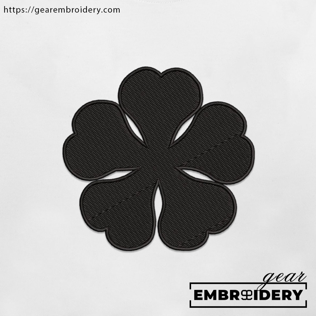 Five leaf clover Black Clover Anime Embroidered Design Personalized Embroidered T Shirt Sweatshirt Hoodie Clothing BC011