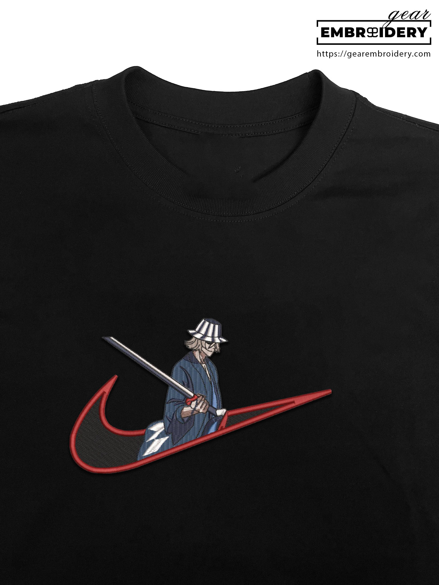 Kisuke swoosh nike Bleach Clover Anime Embroidered Design Personalized Embroidered T Shirt Sweatshirt Hoodie Clothing BL020