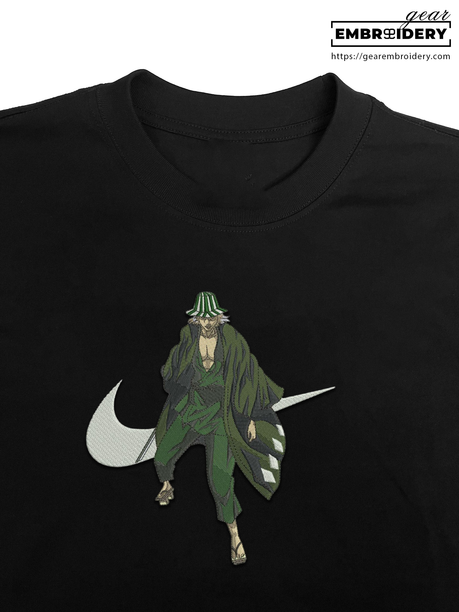 Kisuke swoosh nike Bleach Clover Anime Embroidered Design Personalized Embroidered T Shirt Sweatshirt Hoodie Clothing BL021