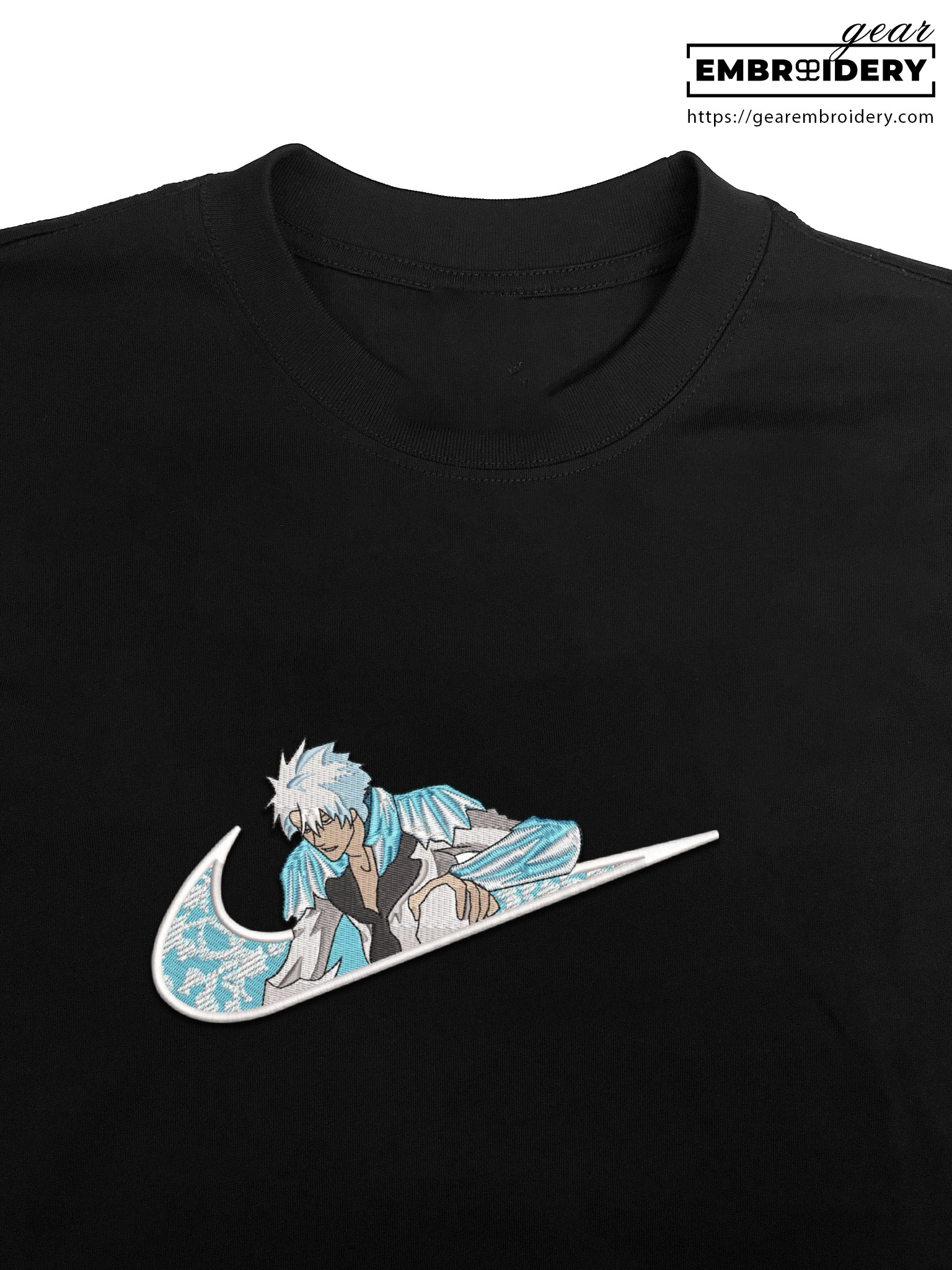 Toshira swoosh nike Bleach Clover Anime Embroidered Design Personalized Embroidered T Shirt Sweatshirt Hoodie Clothing BL024