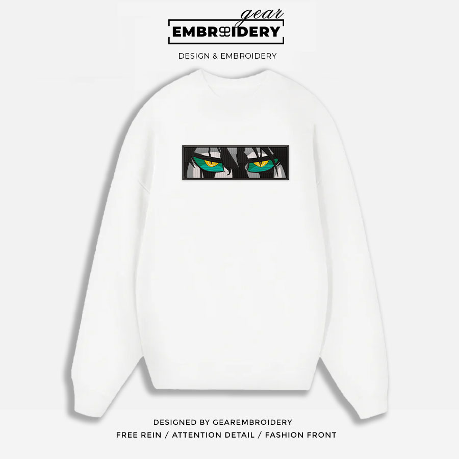 Ulquiorra Cifer eyes Bleach Anime Embroidered Design Personalized Embroidered T Shirt Sweatshirt Hoodie Clothing BL025