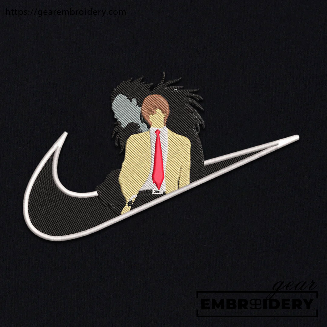 Light ryuk swoosh nike Death Note Anime Embroidered Design Personalized Embroidered T Shirt Sweatshirt Hoodie Clothing DN006