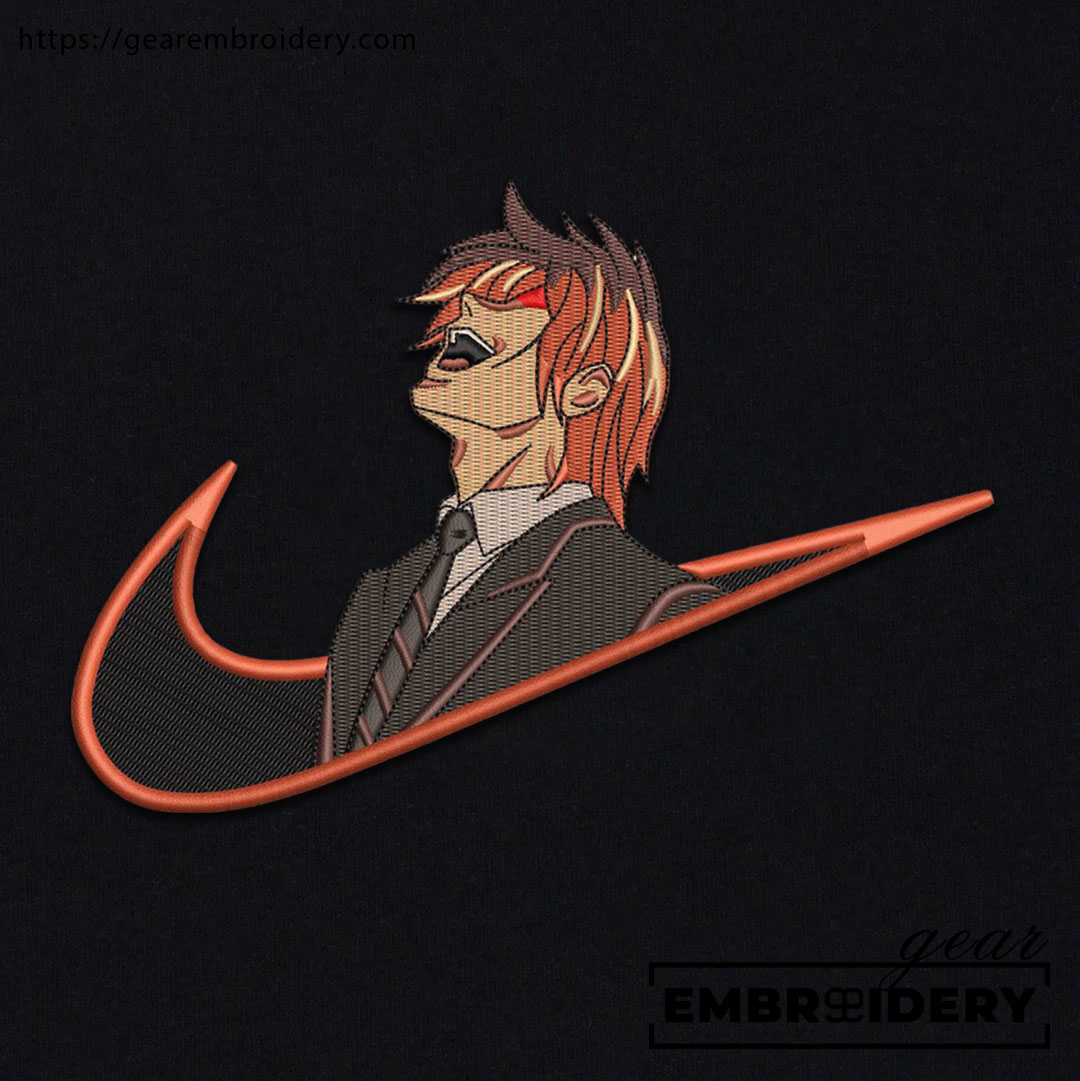 Light swoosh nike Death Note Anime Embroidered Design Personalized Embroidered T Shirt Sweatshirt Hoodie Clothing DN007