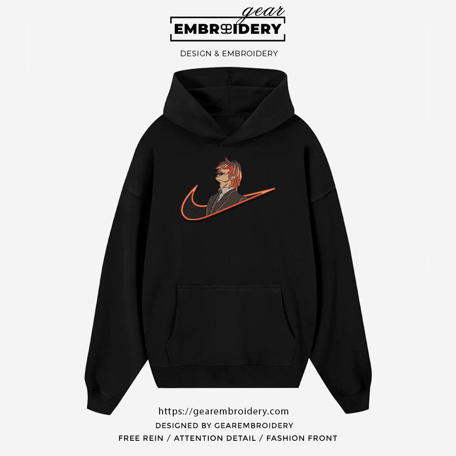 Light swoosh nike Death Note Anime Embroidered Design Personalized Embroidered T Shirt Sweatshirt Hoodie Clothing DN007