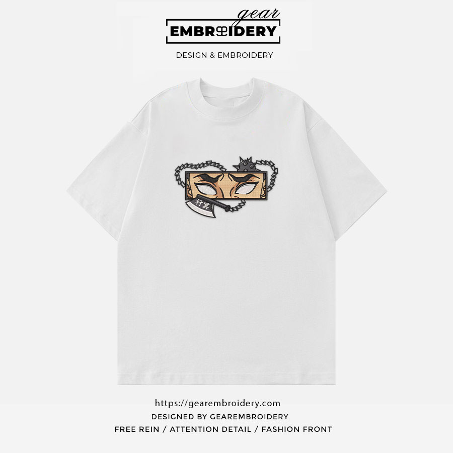 Gyomei eyes Demon Slayer Anime Embroidered Design Personalized Embroidered T Shirt Sweatshirt Hoodie Clothing DS0028