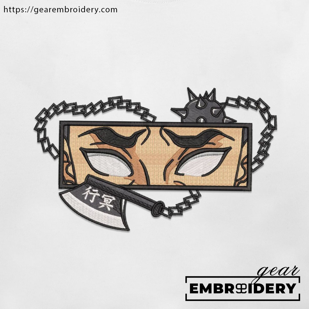 Gyomei eyes Demon Slayer Anime Embroidered Design Personalized Embroidered T Shirt Sweatshirt Hoodie Clothing DS0028