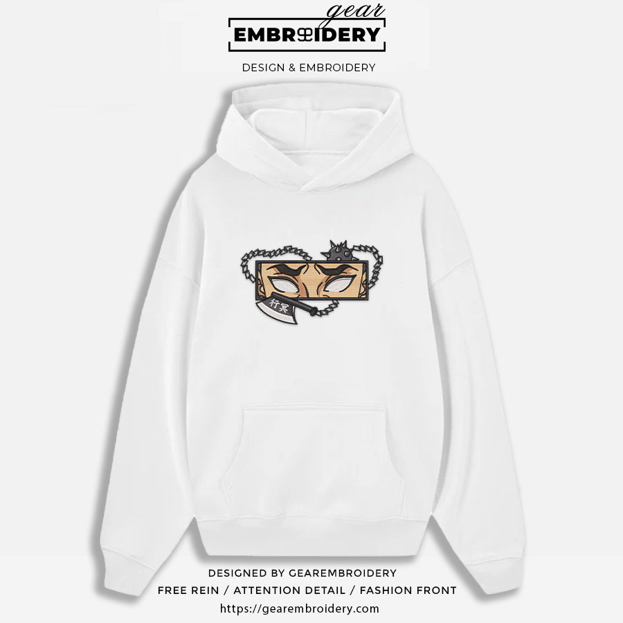 Gyomei eyes Demon Slayer Anime Embroidered Design Personalized Embroidered T Shirt Sweatshirt Hoodie Clothing DS0028