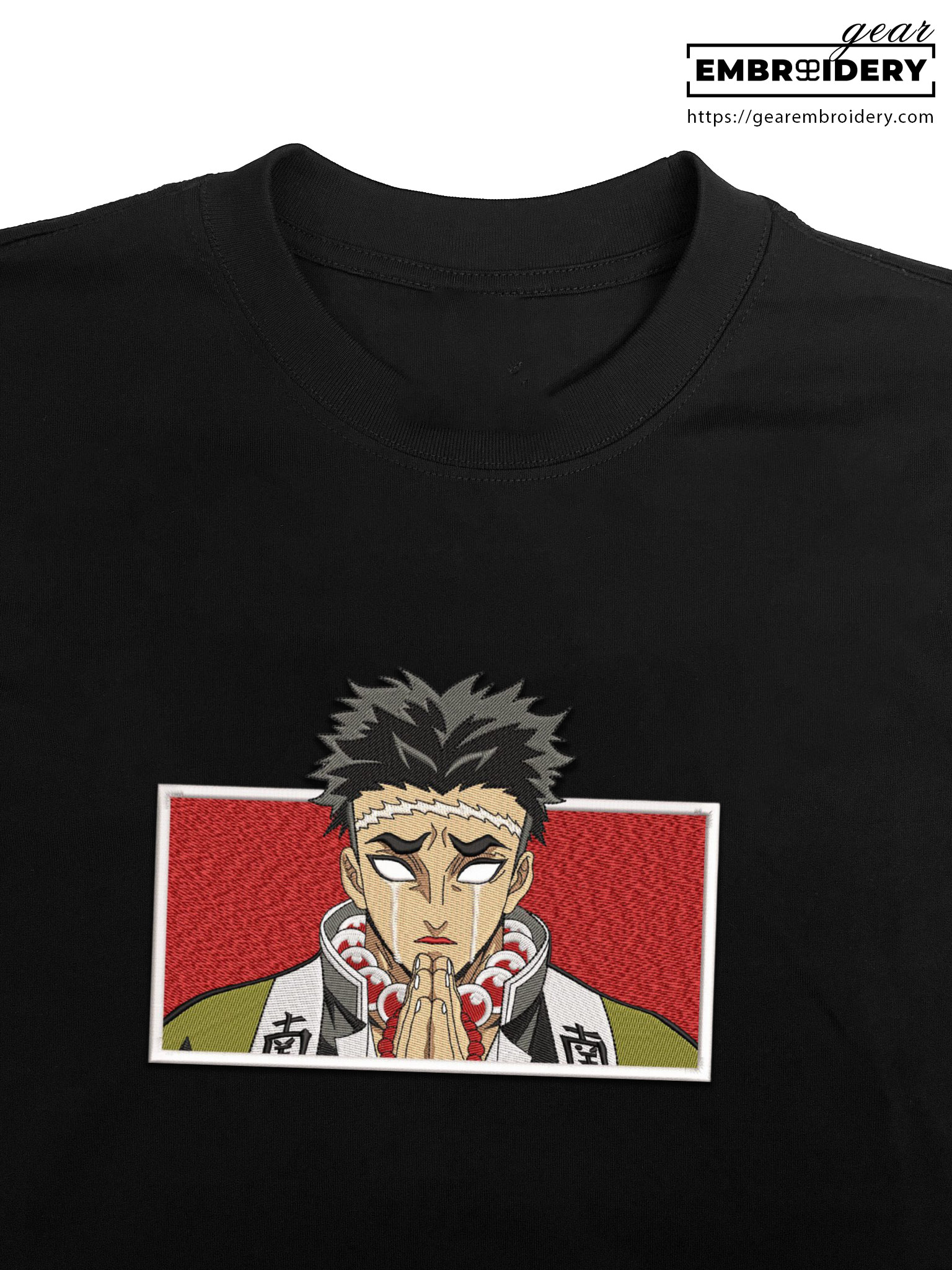 Gyomei himejima Demon Slayer Anime Embroidered Design Personalized Embroidered T Shirt Sweatshirt Hoodie Clothing DS0029