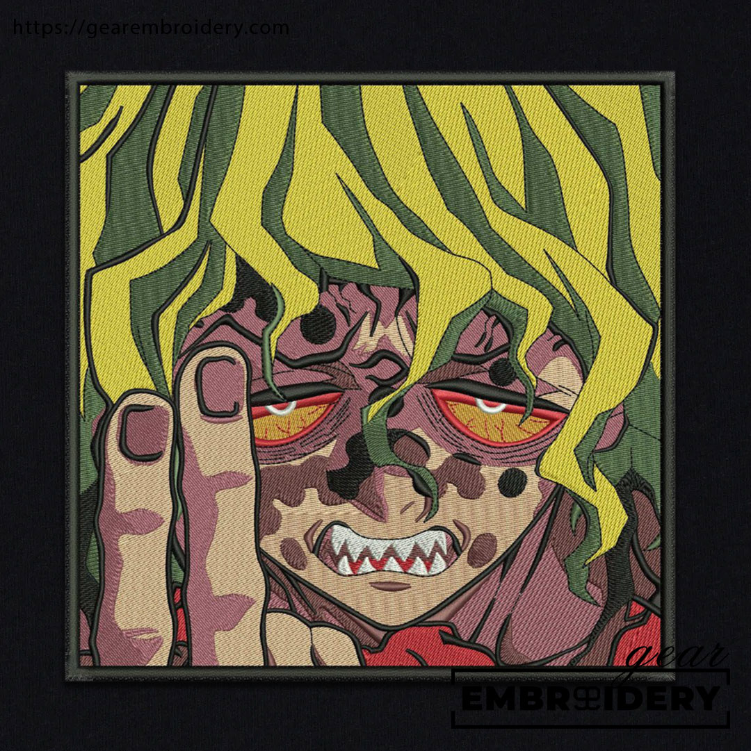 Gyutaro Demon Slayer Anime Embroidered Design Personalized Embroidered T Shirt Sweatshirt Hoodie Clothing DS0030