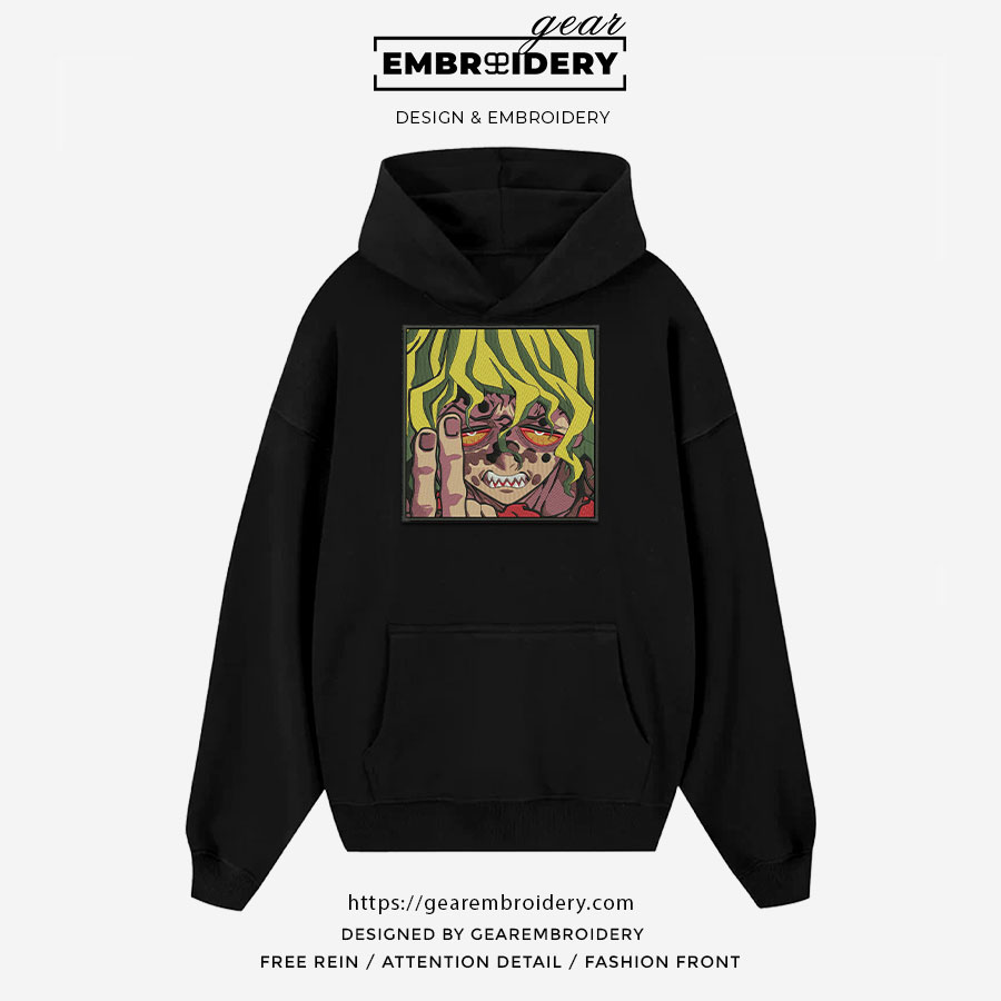 Gyutaro Demon Slayer Anime Embroidered Design Personalized Embroidered T Shirt Sweatshirt Hoodie Clothing DS0030