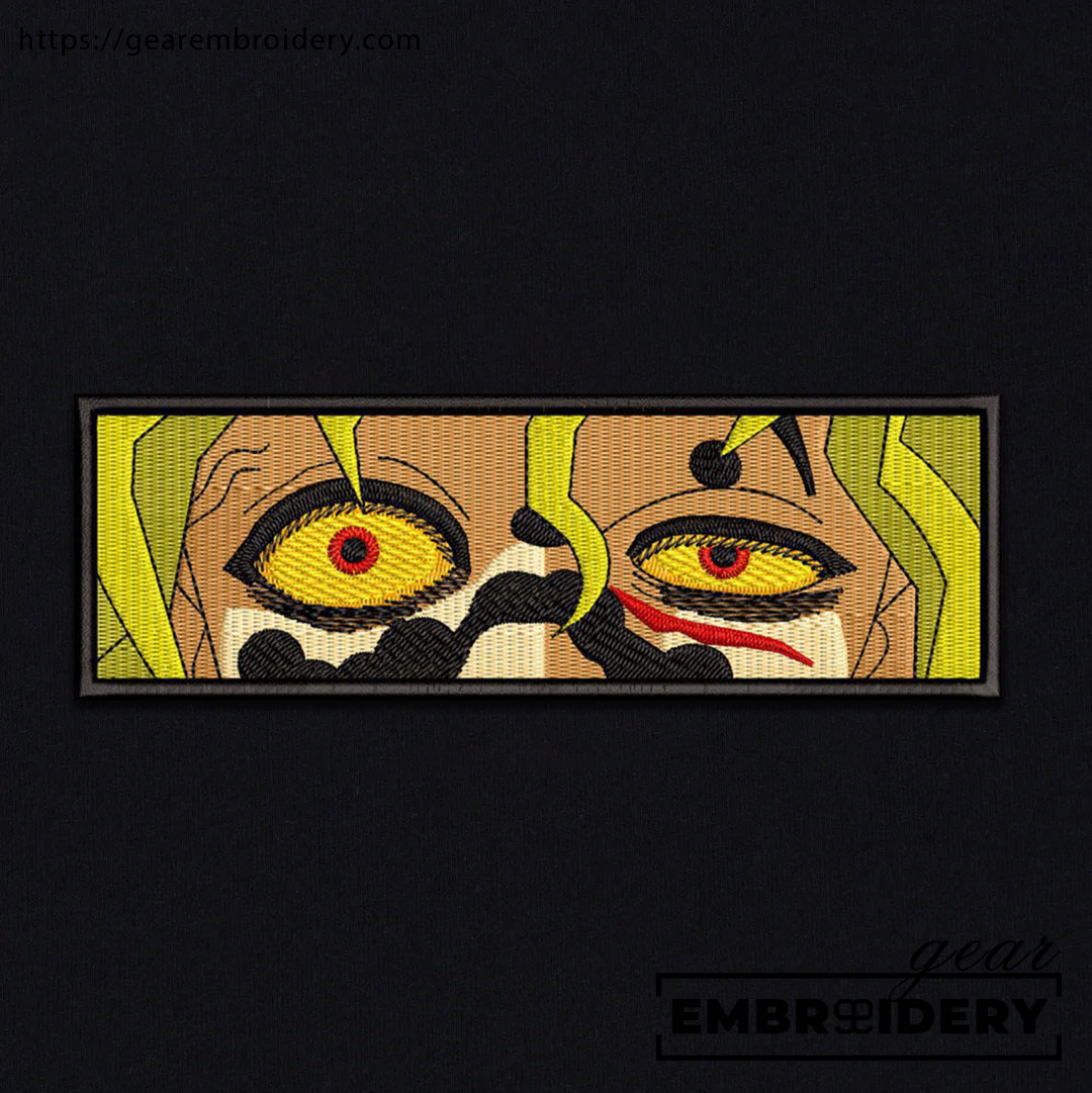 Gyutaro eyes Demon Slayer Anime Embroidered Design Personalized Embroidered T Shirt Sweatshirt Hoodie Clothing DS0031