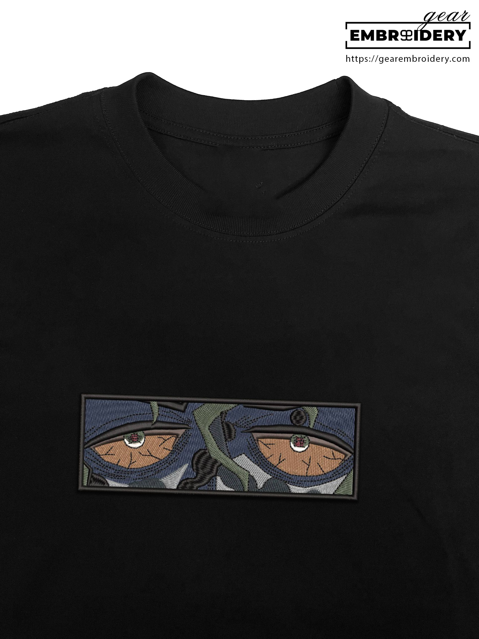 Gyutaro eyes Demon Slayer Anime Embroidered Design Personalized Embroidered T Shirt Sweatshirt Hoodie Clothing DS0032