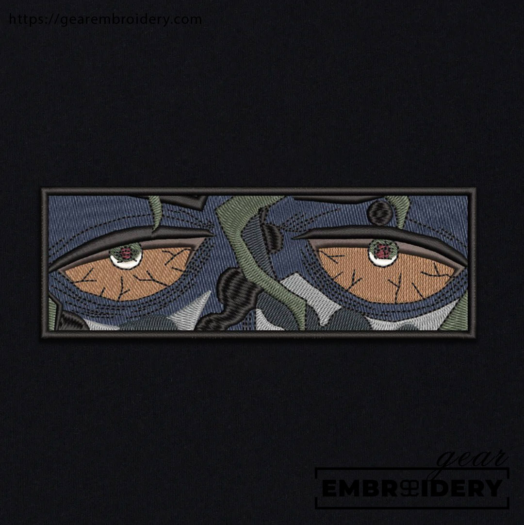 Gyutaro eyes Demon Slayer Anime Embroidered Design Personalized Embroidered T Shirt Sweatshirt Hoodie Clothing DS0032