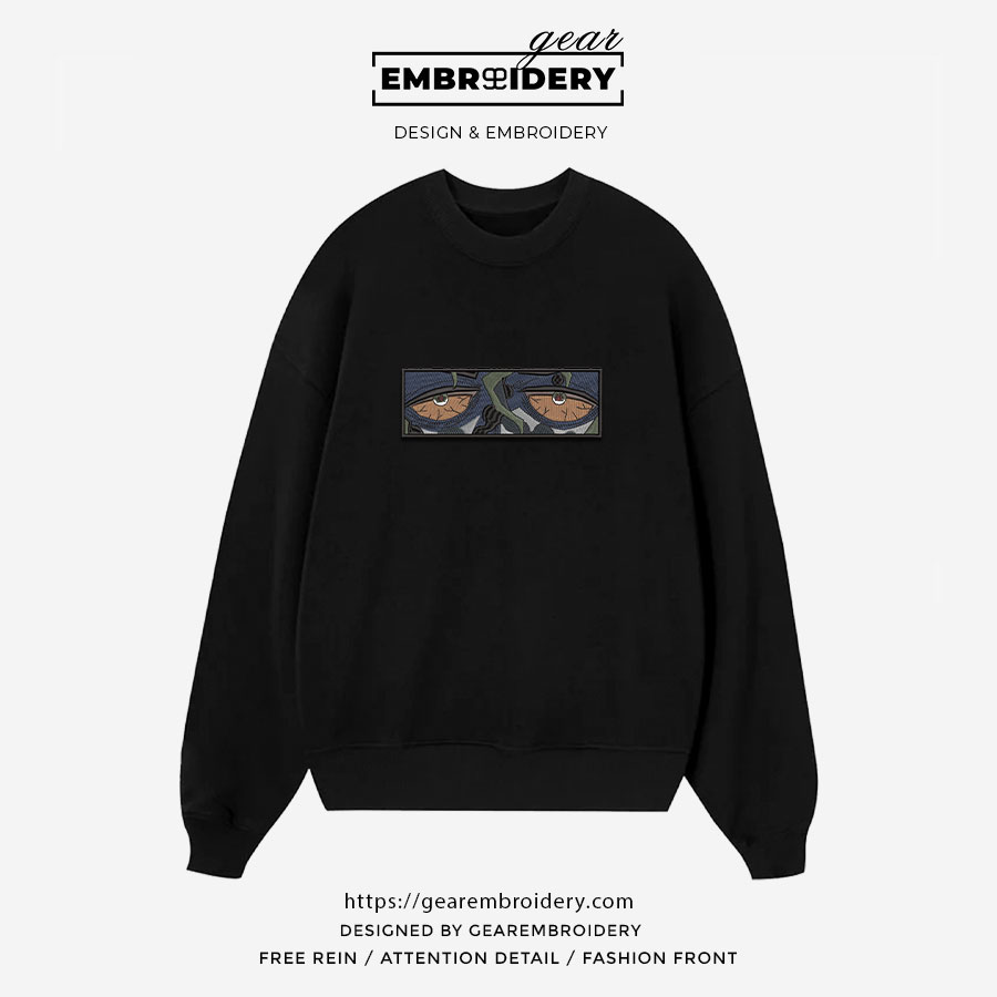Gyutaro eyes Demon Slayer Anime Embroidered Design Personalized Embroidered T Shirt Sweatshirt Hoodie Clothing DS0032